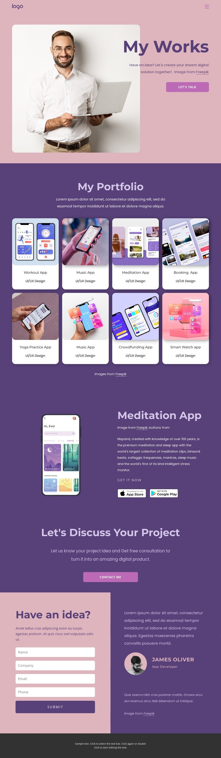 Custom iOS and Android apps for your business HTML Template