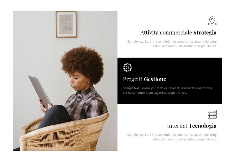 Strategia di crescita Mockup del sito web