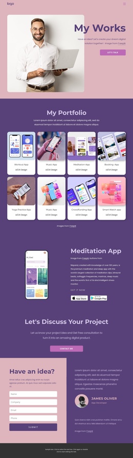 Ideas in creative portfolio - Website Template by Nicepage