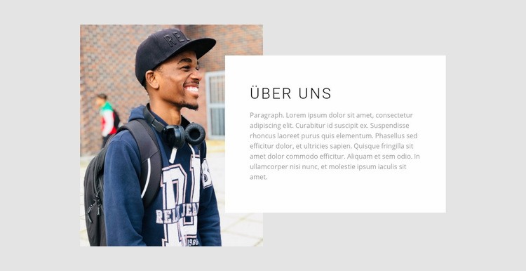 Über unser College Eine Seitenvorlage