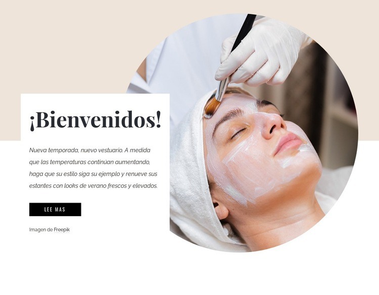 Facial de spa correctivo Creador de sitios web HTML