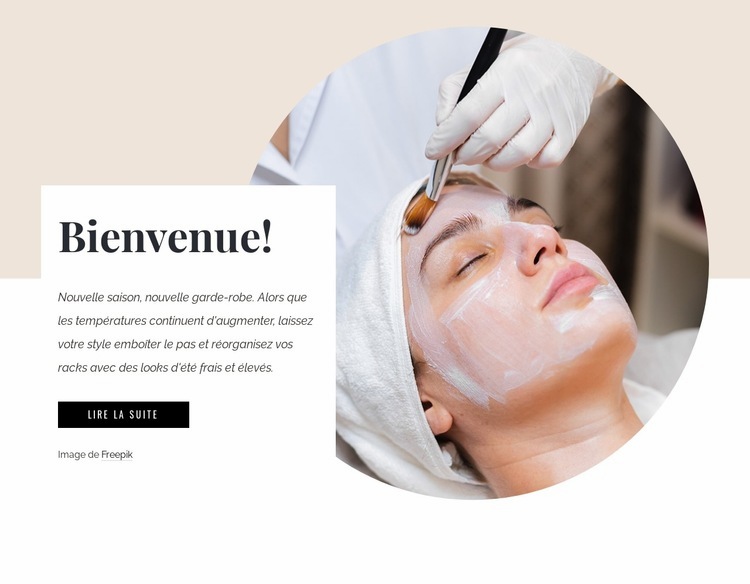 Soin du visage correcteur spa Conception de site Web