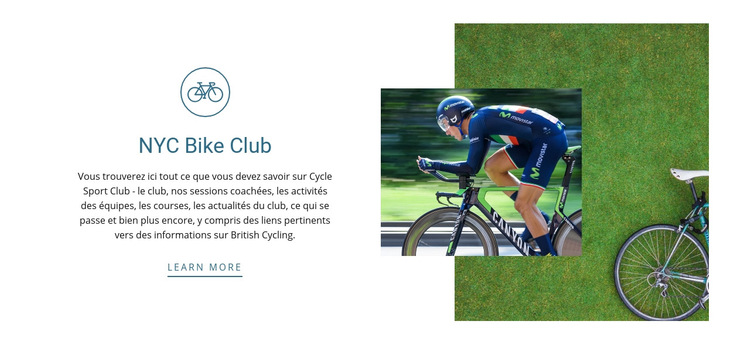 Club de vélo Modèle de site Web