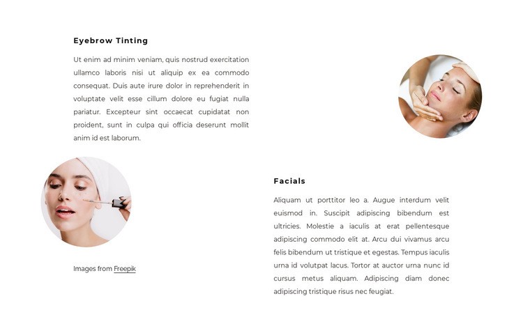 Therapeutic treatments Homepage Design