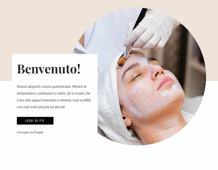 Trattamento viso termale correttivo Mockup del sito web