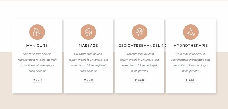 Lijst met behandelingen Html Website Builder