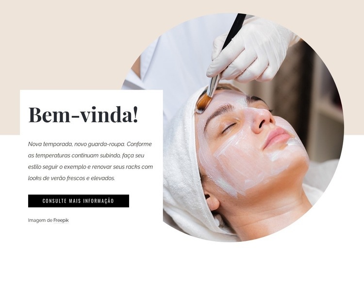 Tratamento facial corretivo de spa Construtor de sites HTML