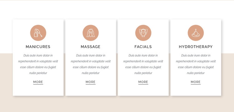 Treatments list Squarespace Template Alternative