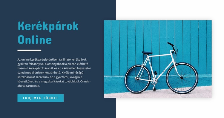 Kerékpárok online CSS sablon