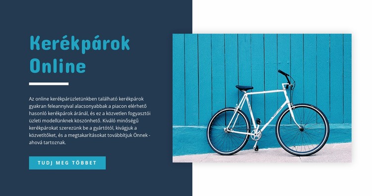 Kerékpárok online HTML Sablon