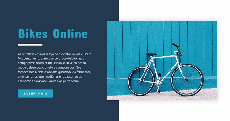 Bicicletas online Maquete do site