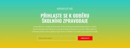 Přihlaste Se K Odběru Školního Zpravodaje – Šablona Vstupní Stránky