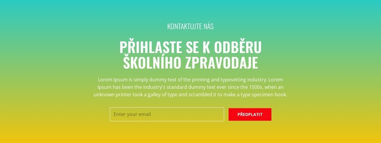 Přihlaste se k odběru školního zpravodaje Šablona