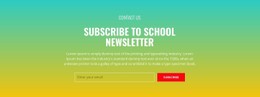 CSS Menu For Subscribe To School Newsletter