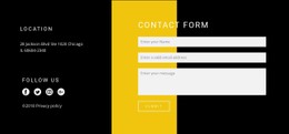 Template Demo For Contacts And Contact Form