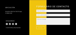 Contactos Y Formulario De Contacto - Creador De Sitios Web