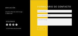 Contactos Y Formulario De Contacto - HTML Layout Builder