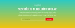 Suscríbase Al Boletín De La Escuela - Prototipo De Sitio Web