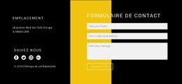 Contacts Et Formulaire De Contact - Conception De Site Moderne