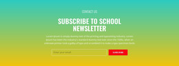 Subscribe To School Newsletter Educational Website Design