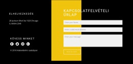 Kapcsolatok És Kapcsolatfelvételi Űrlap - Modern Webhelytervezés