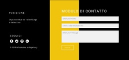 Contatti E Modulo Di Contatto - Design Moderno Del Sito