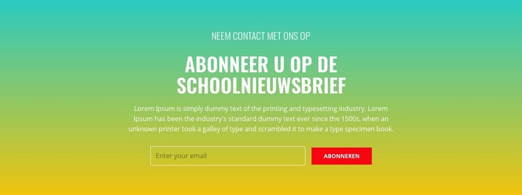 Abonneer u op de schoolnieuwsbrief Html Website Builder