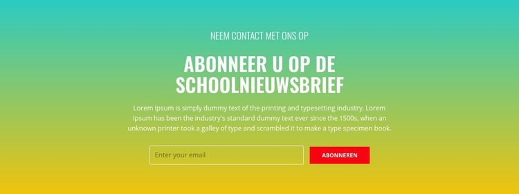 Abonneer u op de schoolnieuwsbrief Website Builder-sjablonen