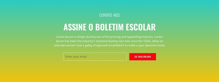 Assine o boletim escolar Modelo HTML5