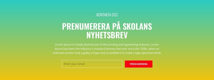 Prenumerera på skolans nyhetsbrev Hemsidedesign