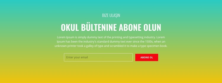 Okul haber bültenine abone olun Açılış sayfası