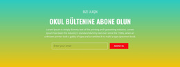 Okul Haber Bültenine Abone Olun - Modern WordPress Teması
