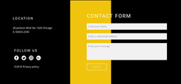 Contacts And Contact Form - Modern Site Design