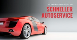 Schneller Autoservice - Schönes Website-Design