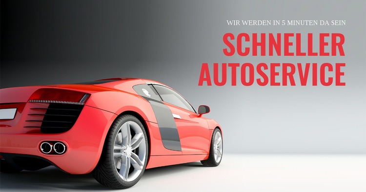 Schneller Autoservice Website-Modell