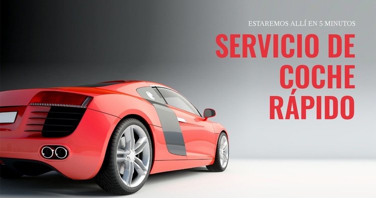 Servicio de coche rápido Diseño de páginas web