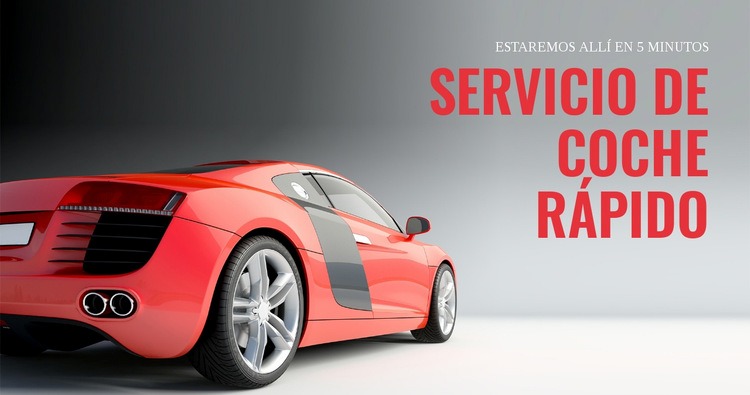 Servicio de coche rápido Maqueta de sitio web