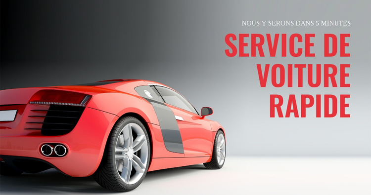 Service de voiture rapide Modèle de site Web