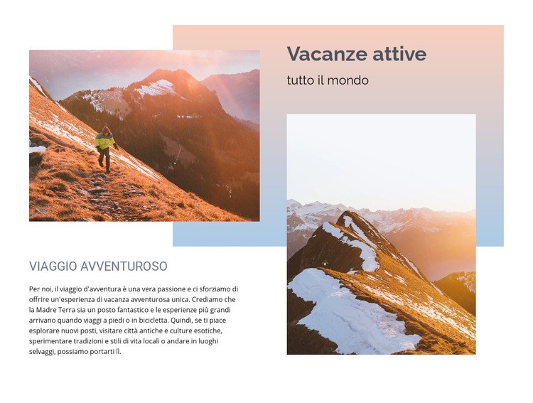 Quando si pianificano escursioni di gruppo Mockup del sito web