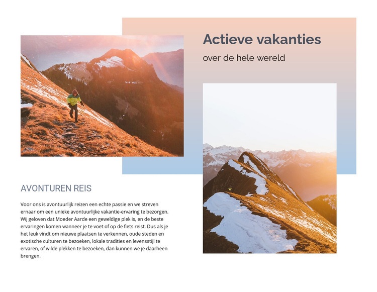 Bij het plannen van groepswandelingen Website mockup