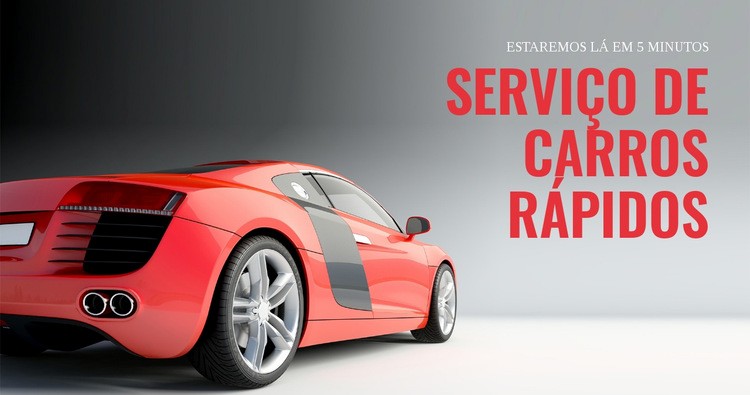 Serviço de carro rápido Modelo HTML5
