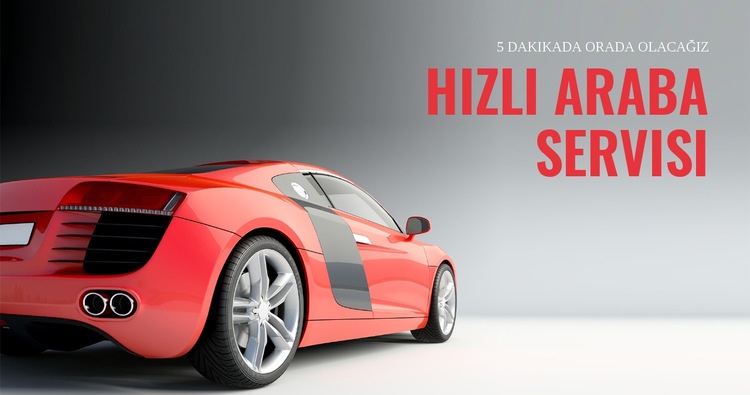 Hızlı araba servisi HTML5 Şablonu