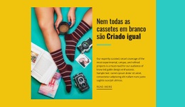 Um Design De Site Exclusivo Para Criatividade Em Coisas Simples