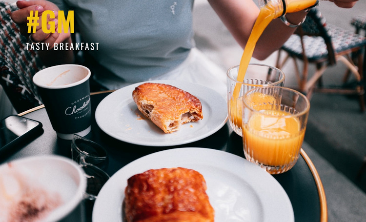 Good morning breakfast Website Mockup