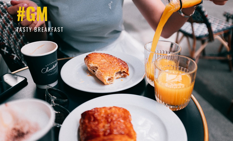 Good morning breakfast Wix Template Alternative