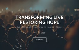 Transforming Live, Restoring Hope Premium Template