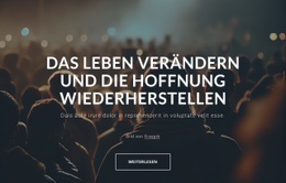 Leben Verändern, Hoffnung Wiederherstellen – Einfache HTML5-Vorlage