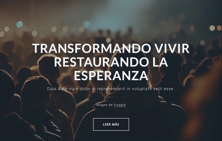 Transformar vivir, restaurar la esperanza Plantillas de creación de sitios web