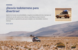 Aventuras En El Desierto Fuera De La Carretera: Plantilla HTML5 Adaptable