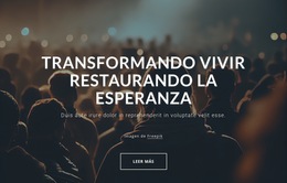 Transformar Vivir, Restaurar La Esperanza - Plantilla De Sitio Web Gratuita